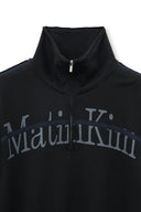 CUT OUT HALF ZIP SWEATSHIRT FOR MEN IN BLACK image 5