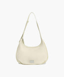 CLASSIC LOGO ROUND SHOULDER BAG IN LIGHT BEIGE image 9