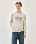 CLASSIC LOGO KNIT PULLOVER IN IVORY image 10