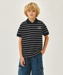 KIDS SMALL CLASSIC LOGO PK TEE IN NAVY image 12
