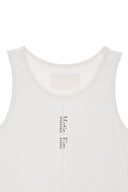 PINTUCK SLEEVELESS TOP IN WHITE image 3