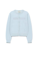 BACK LOGO SHEER CARDIGAN FOR WOMEN IN LIGHT BLUE image 11
