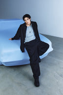 STRAP BELTED PANTS FOR MEN IN BLACK image 1
