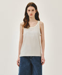 SHADOW CLASSIC LOGO SLEEVELESS IN IVORY image 11