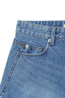 STITCH POINT DENIM SHORTS IN BLUE image 4