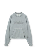 RAW CUT APPLIQUE SWEATSHIRT IN GRAY image 13
