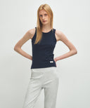W BASIC SLEEVELESS IN NAVY image 10