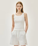 W REGULAR LOGO SLEEVELESS IN WHITE image 11