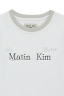 TONAL RIB LOGO CROP TOP IN WHITE image 13