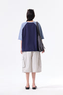 RAW EDGE RAGLAN TOP IN NAVY image 9