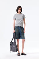CARPENTER BERMUDA DENIM PANTS IN CHARCOAL GREY image 10