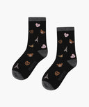 KIDS ALL OVER PATTERN SOCKS IN BLACK image 3
