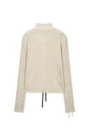 HANDCRAFT SLIM FIT CARDIGAN IN LIGHT BEIGE image 2