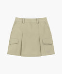 W COTTON CARGO MINI SKIRT IN BEIGE image 6