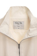 MATIN ROUGH COATING CROP BOMBER IN CREAM image 3