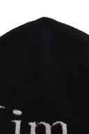 LOGO JACQUARD SHORT BEANIE IN BLACK image 3
