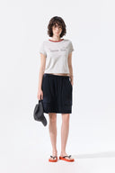 TONAL RIB LOGO CROP TOP IN GRAY image 18