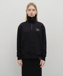 CLASSIC LOGO HALF ZIPUP SWEATSHIRT IN BLACK image 12