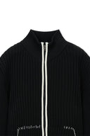 HANDCRAFT SLIM FIT CARDIGAN IN BLACK image 3