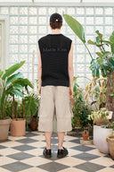 TWO TONE MESH KNIT VEST FOR MEN IN BLACK image 8
