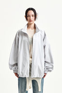 BACK LOGO HIGH NECK JUMPER IN LIGHT GRAY image 13