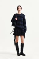 MULTI PANEL LAYERED SKIRT IN BLACK image 9