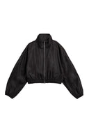 MATIN ROUGH COATING CROP BOMBER IN KHAKI image 6