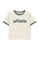 MATIN LOGO RINGER CROP TOP IN CREAM image 2