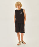 KIDS TERRY SLEEVELESS+PANTS SET-UP IN BROWN image 18