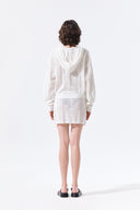 MESH LOGO WRAP MINI SKIRT IN WHITE image 17