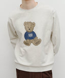 DOODLE BEAR SWEATSHIRT IN OATMEAL image 4
