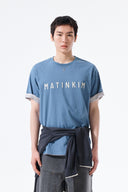 APPLIQUE FELT LOGO TOP FOR MEN IN BLUE image 18