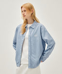 CLASSIC LOGO LINEN SHIRT IN SKY BLUE image 2