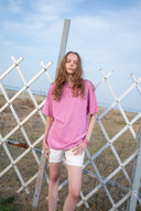 CUT LINE POINT DENIM SHORTS IN WHITE image 11