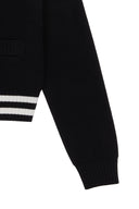 SPELL POINT STRIPE KNIT CARDIGAN IN BLACK image 10