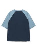 RAW EDGE RAGLAN TOP IN NAVY image 15