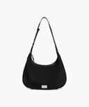 CLASSIC LOGO ROUND SHOULDER BAG IN BLACK image 9