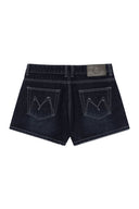 STITCH POINT DENIM SHORTS IN BLACK image 11