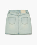 W STRAIGHT DENIM MINI SKIRT IN LIGHT BLUE