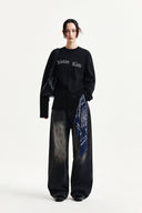 ASYMMETRIC LOGO TOP IN BLACK image 9