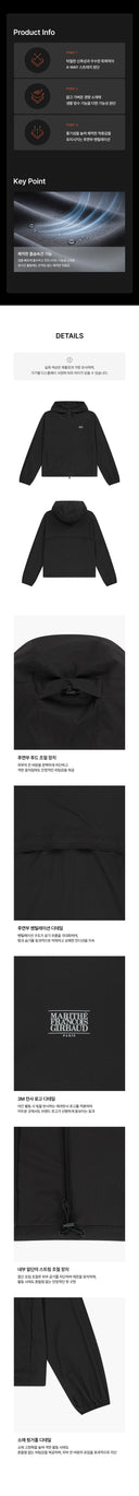 MARITHE SPORT HOODIE WINDBREAKER IN BLACK image 6