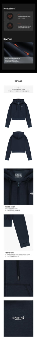 MARITHE SPORT W HOODIE ZIPUP IN NAVY image 6