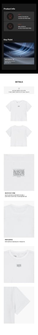 MARITHE SPORT W CLASSIC LOGO CROP TEE IN WHITE image 6
