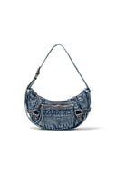 MATIN WASHED DENIM MINI HOBO BAG IN BLUE image 1