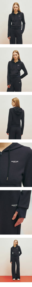 MARITHE SPORT W HOODIE ZIPUP IN NAVY image 7
