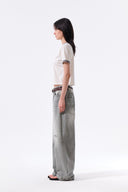 MATIN LOGO RINGER CROP TOP IN CREAM image 18