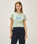 W CLASSIC LOGO CROP TEE IN LIGHT MINT image 10