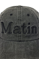MATIN LOGO WASHED BALL CAP IN BLACK image 11