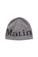 LOGO JACQUARD SHORT BEANIE IN GRAY image 1