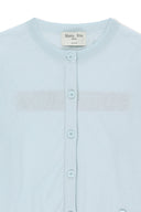 BACK LOGO SHEER CARDIGAN FOR WOMEN IN LIGHT BLUE image 14